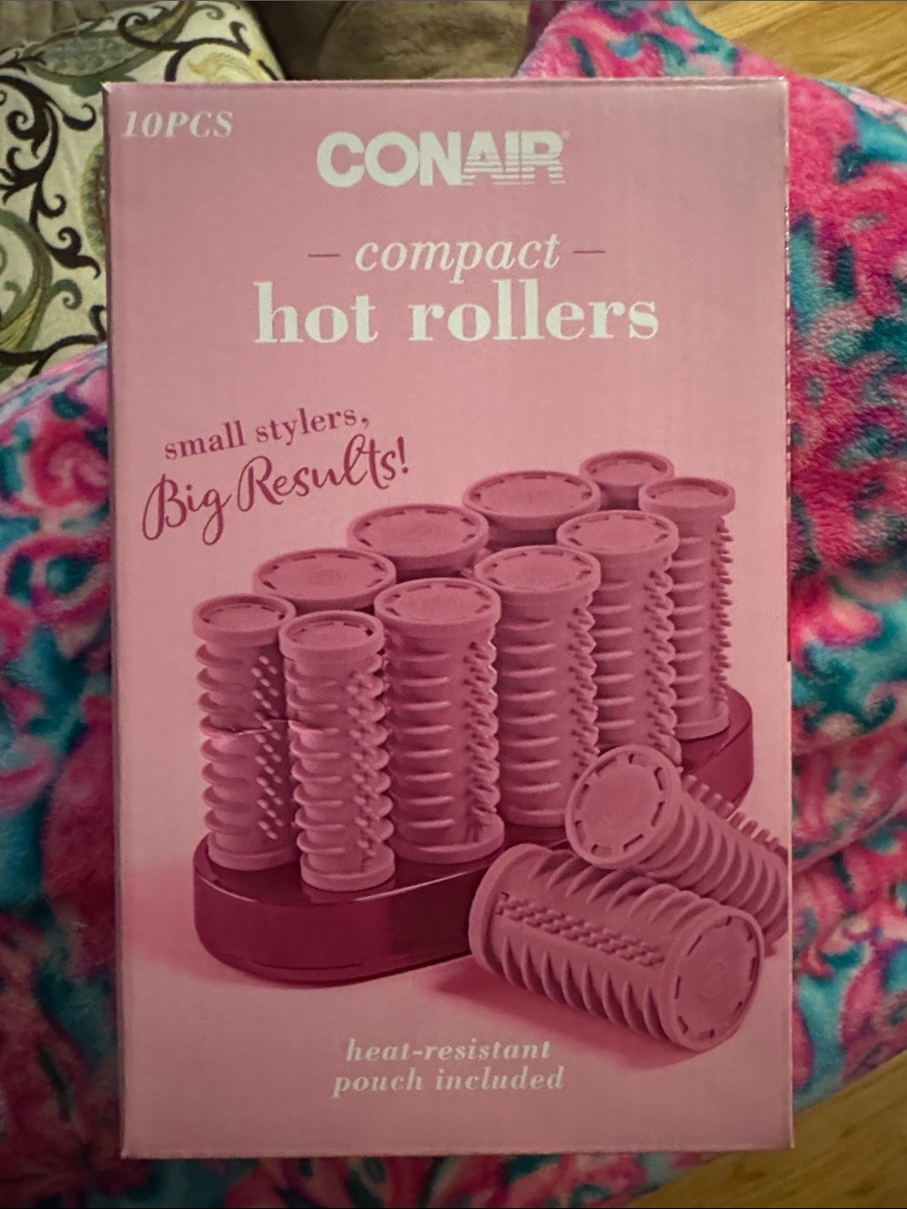 Conair Compact Hot Rollers in Pink - 10pc Small Stylers